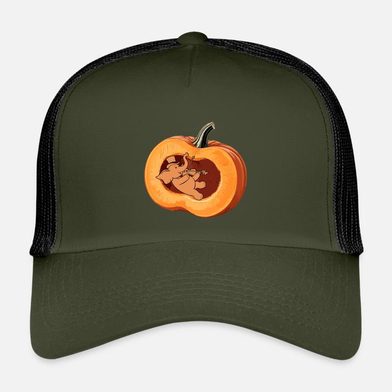 Elephant Playing Violin in Pumpkin - Violinist Violinist Kids’ Trucker Cap