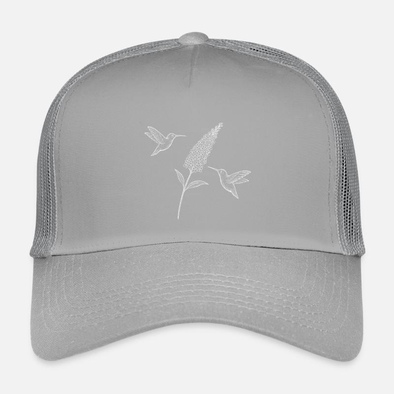 Kolibris mit Blume Boho Cottagecore Kinder Trucker-Cap