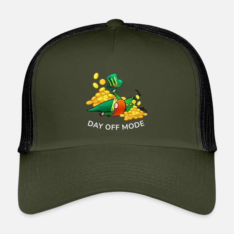 Tag freier Modus Leprechaun - Kinder Trucker-Cap - Olive/Schwarz