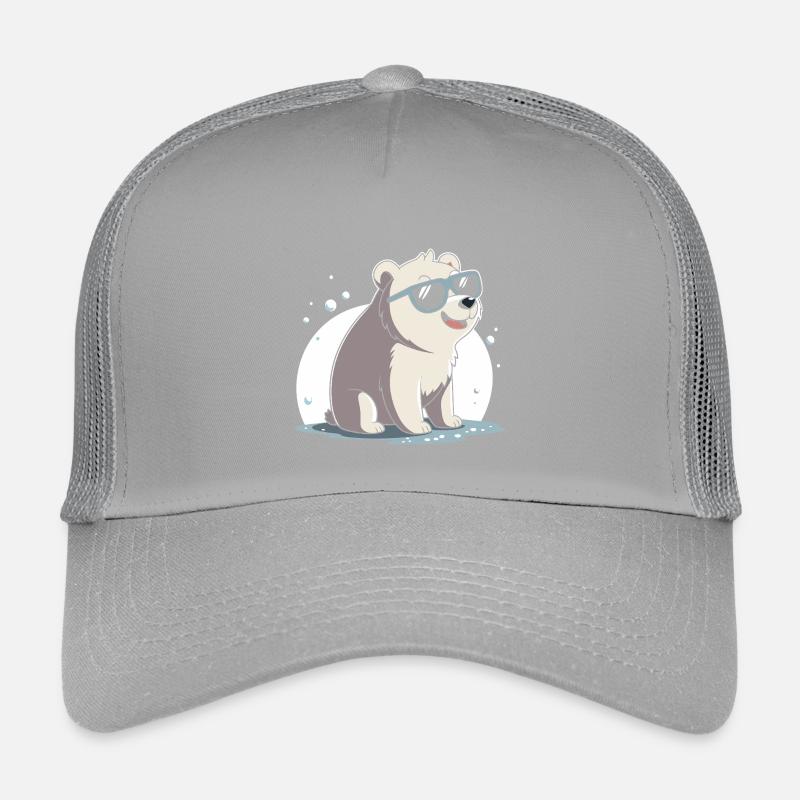 Schicker Eisbär mit Brille Kinder Trucker-Cap