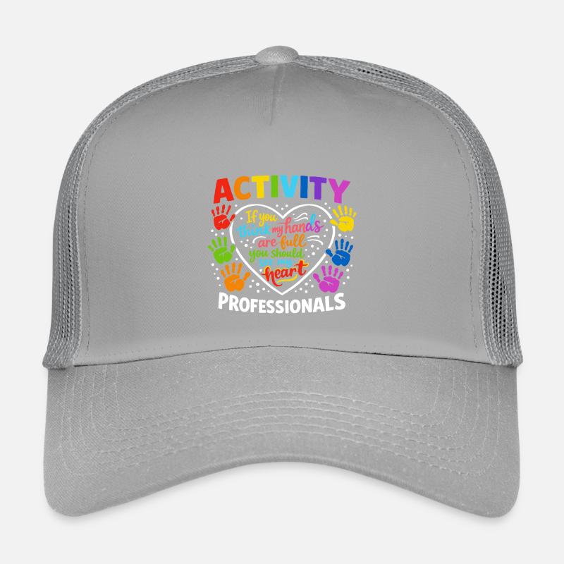 Activity Professionals Herz Bunte Handabdrücke Des Kinder Trucker-Cap