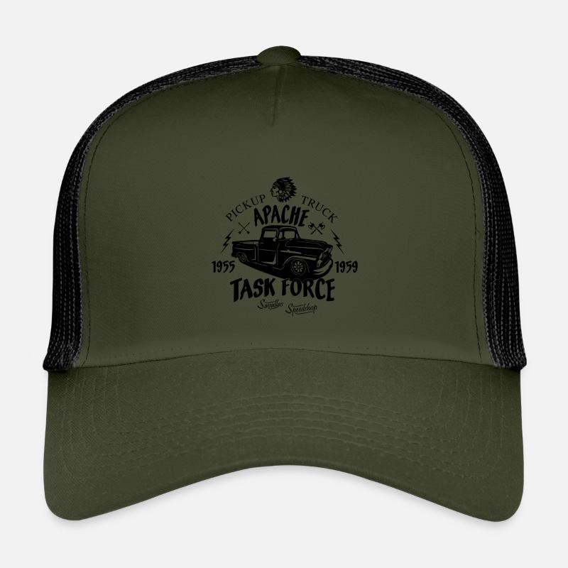 Apache Pick up Truck - Kinder Trucker-Cap - Olive/Schwarz
