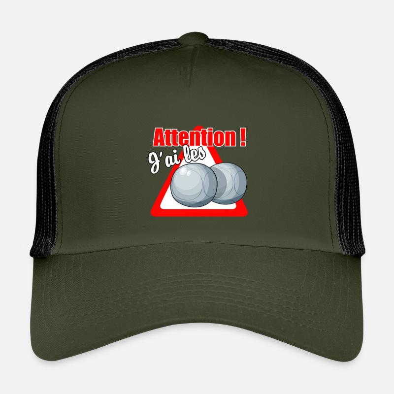 Balls! - Kinder Trucker-Cap - Olive/Schwarz