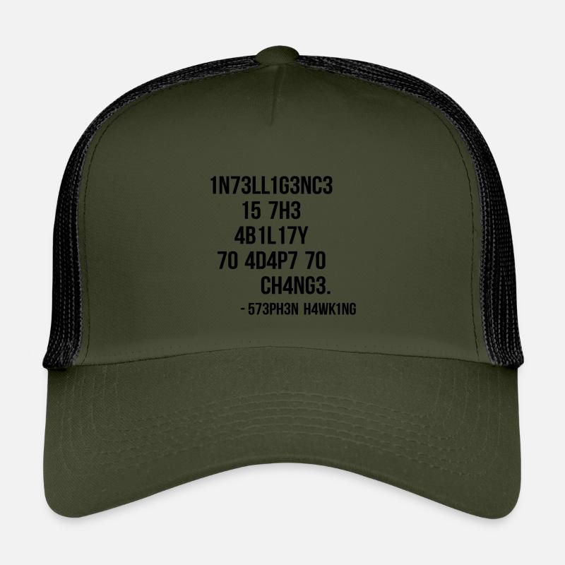 nerd & geek shirt: leetspeak - Kinder Trucker-Cap - Olive/Schwarz