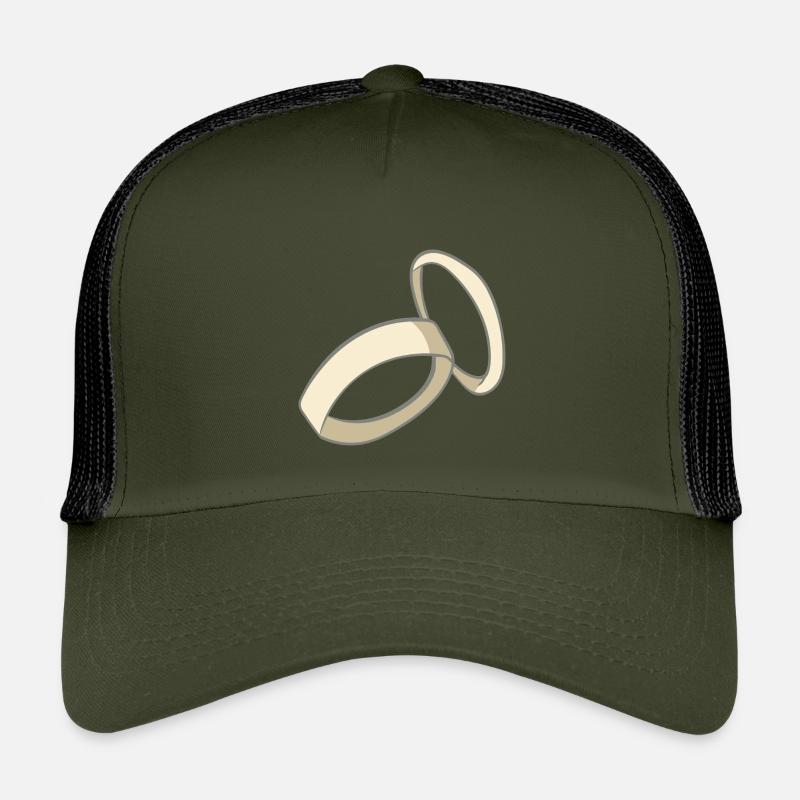 Hochzeit - Kinder Trucker-Cap - Olive/Schwarz