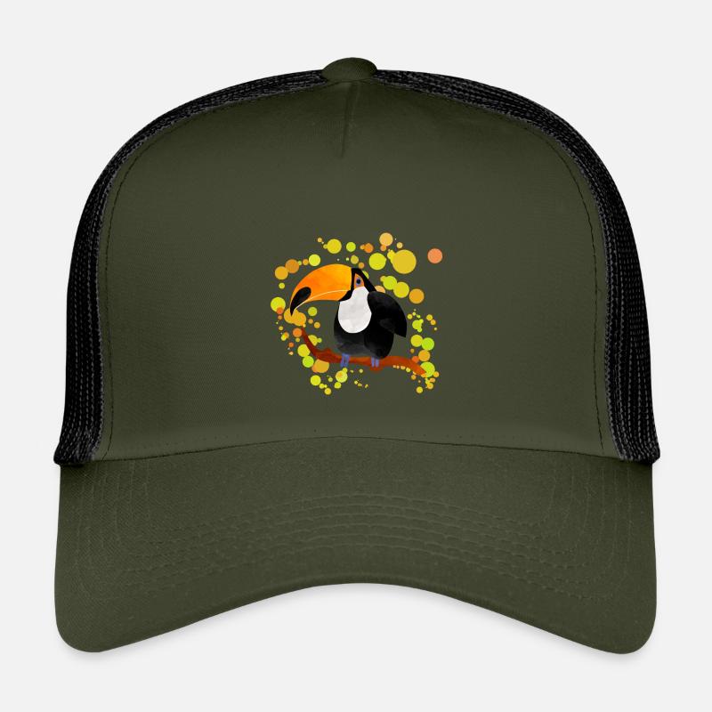 Tukan - Kinder Trucker-Cap - Olive/Schwarz