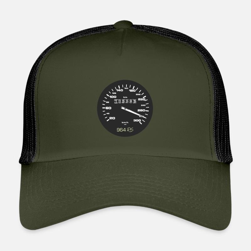 Highspeed - Tacho - Speedmeter - Kinder Trucker-Cap - Olive/Schwarz