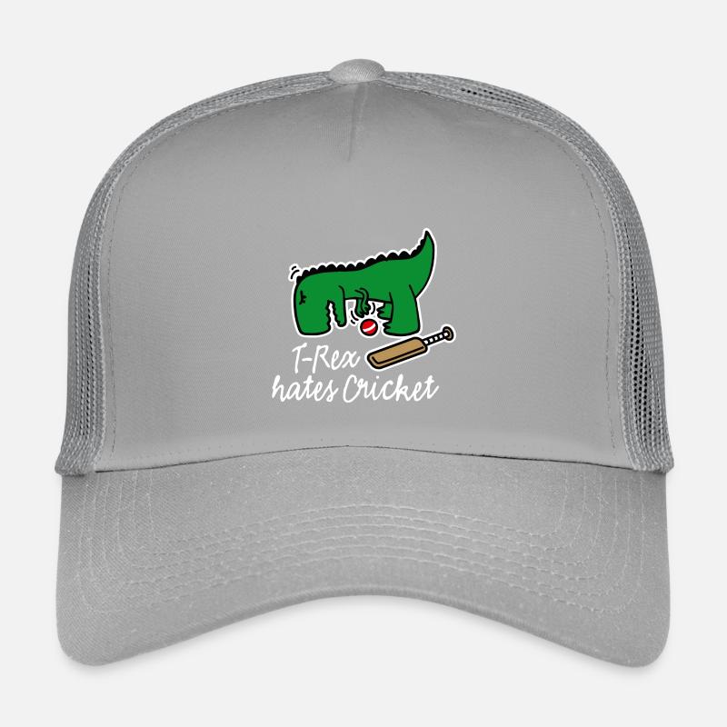 Joueur de cricket dinosaure, T-Rex déteste le cricket Casquette trucker enfant