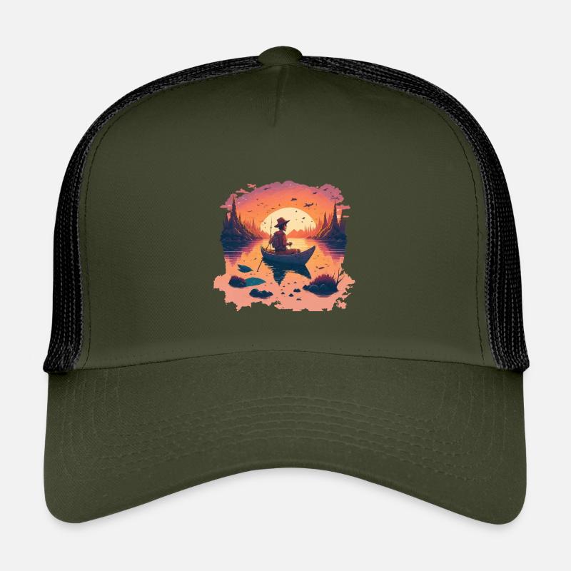 Fischer im Herbst Kinder Trucker-Cap