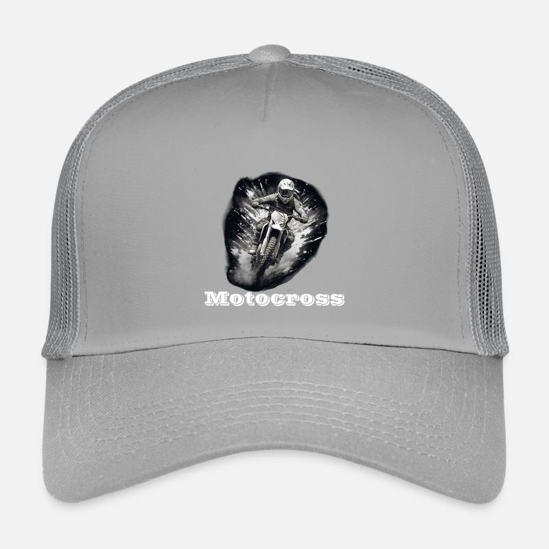 Motocross blanc Casquette trucker enfant