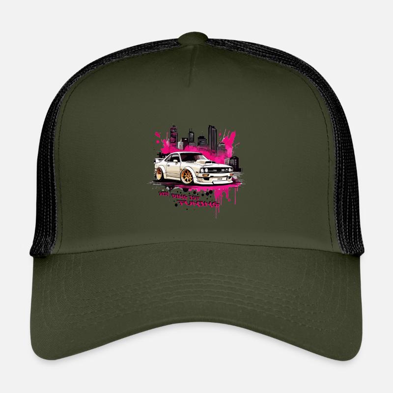 Mein Ding ist Tuning - Kinder Trucker-Cap - Olive/Schwarz