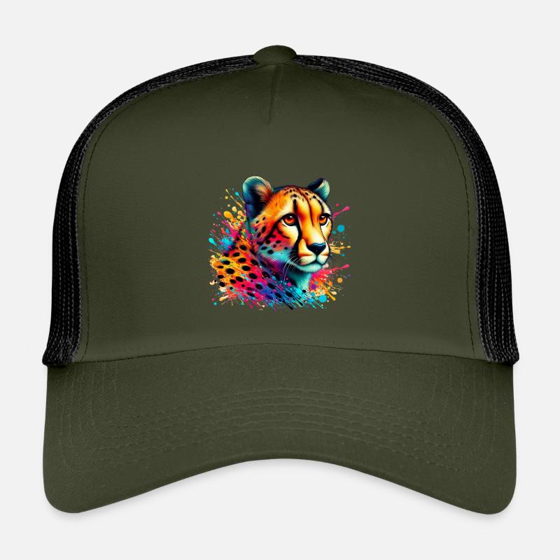 Gepard - Kinder Trucker-Cap - Olive/Schwarz