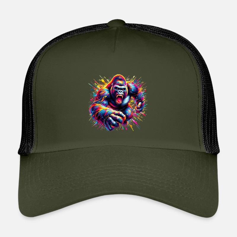 Gorilla - Kinder Trucker-Cap - Olive/Schwarz