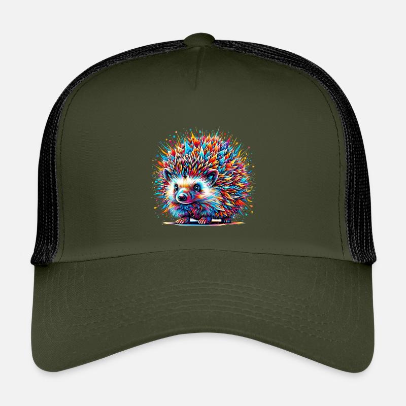 Hérisson - Casquette trucker enfant - olive/noir