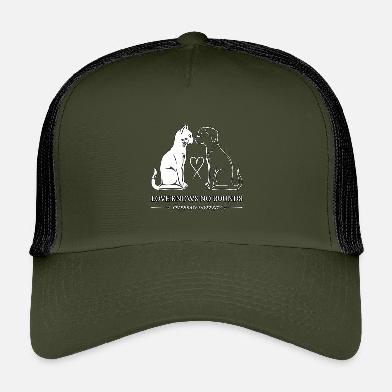 Chat et chien : l’amour ne connaît pas de frontières Casquette trucker enfant