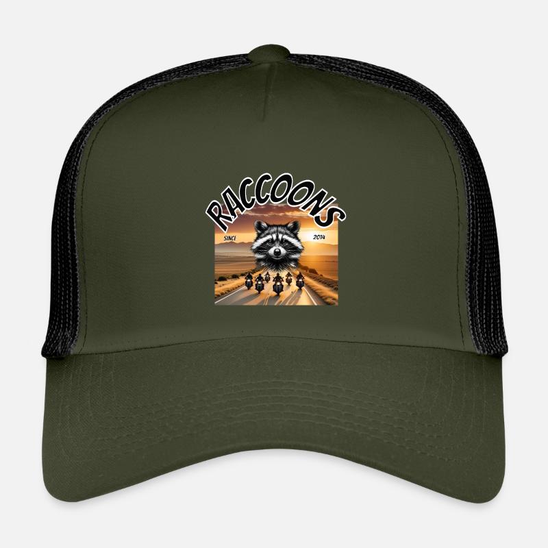 Raccoons - Kinder Trucker-Cap - Olive/Schwarz