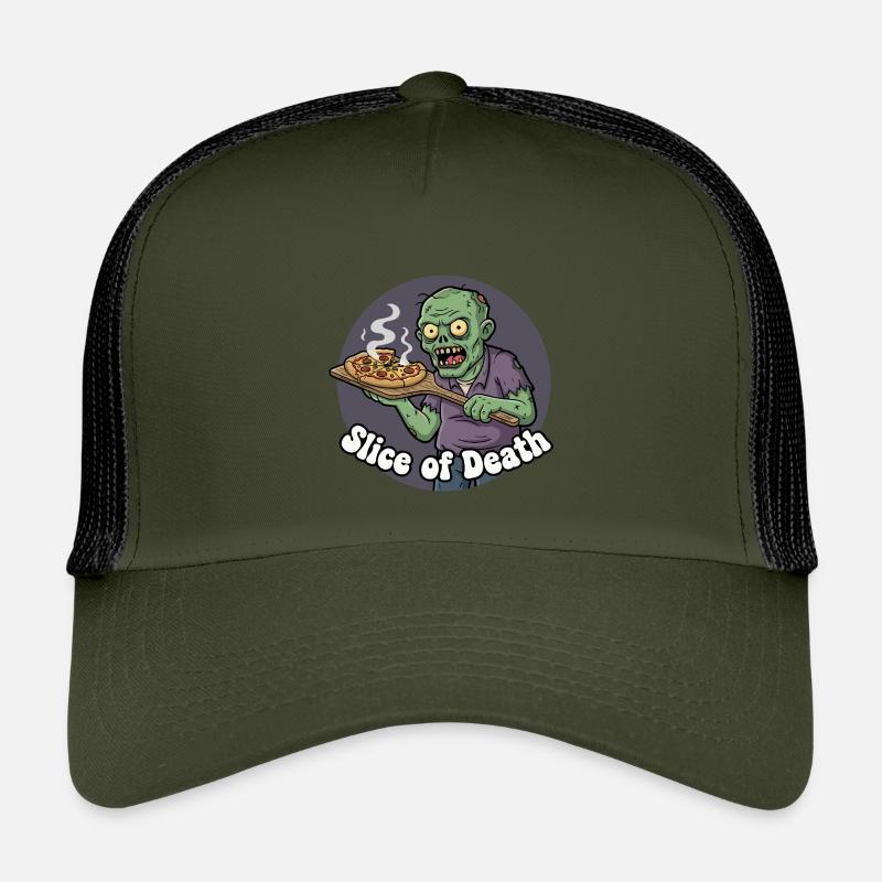 Zombie Pizza Scheibe Kinder Trucker-Cap