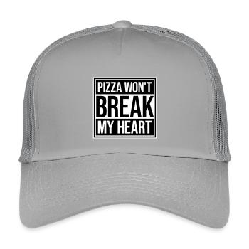 La pizza ne me brisera pas le cœur La nourriture aime l’humour - Casquette trucker enfant - gris clair - Devant