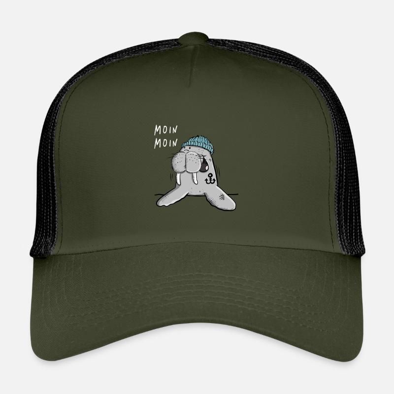 Moin Moin Walross I Robbe Comic I Norddeutschland Kinder Trucker-Cap