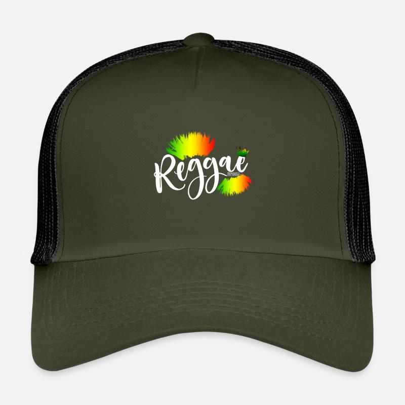 Reggae Rainbow Splash - Kids’ Trucker Cap - olive/black