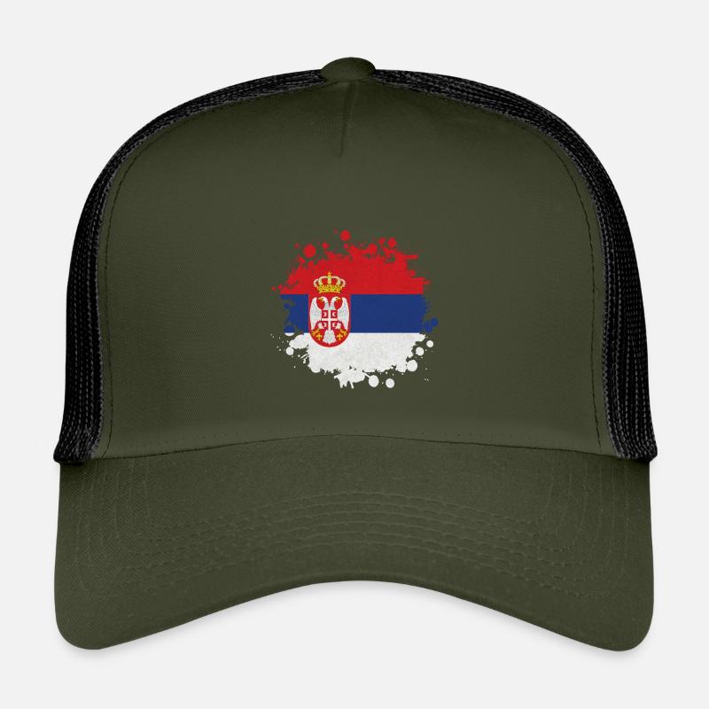Serbie Klecks / Cadeau De Belgrade Balkans drapeau Casquette trucker enfant