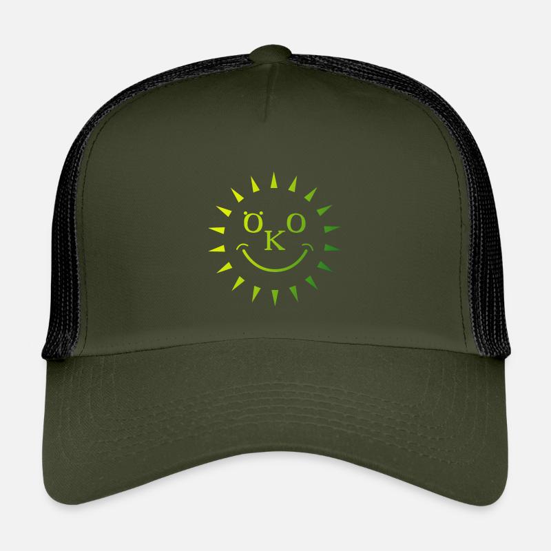 eco organic sun rays nature sustainability icon Kids’ Trucker Cap