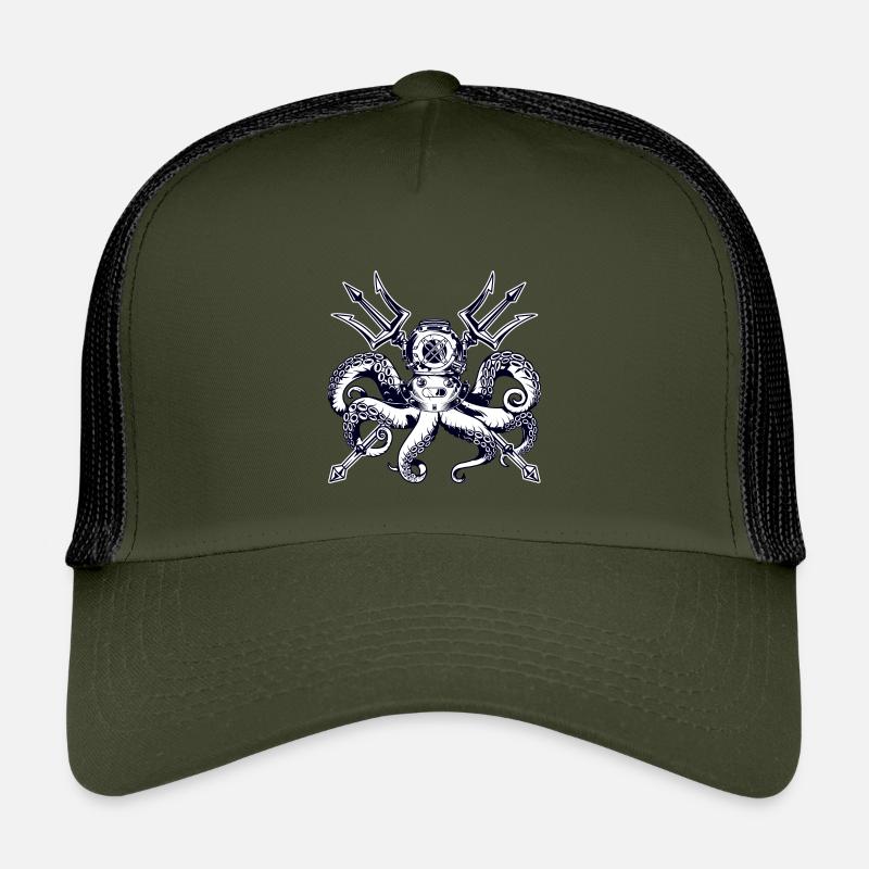 Trident Diving Octopus Kinder Trucker-Cap