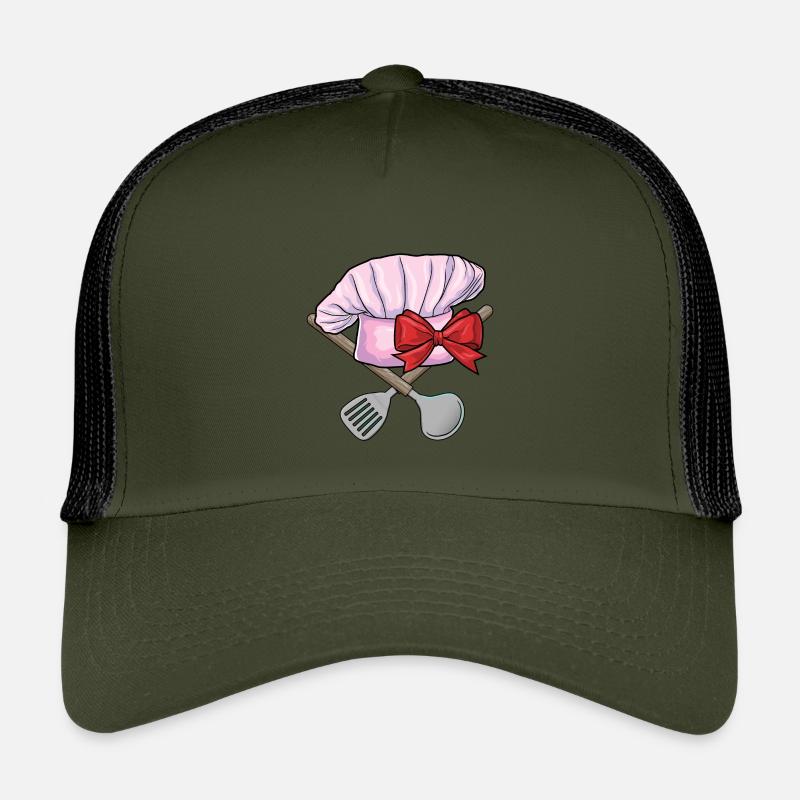 Kochen Kochmütze Küche - Kinder Trucker-Cap - Olive/Schwarz