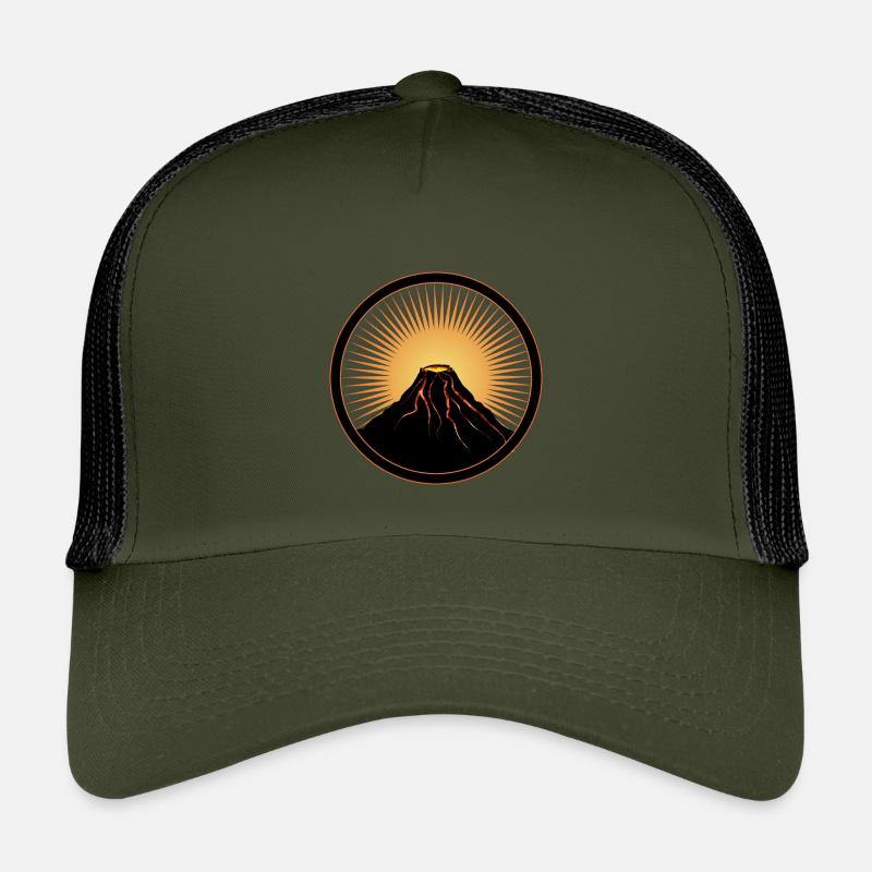 Vulkan Patch mit flüßiger Lava Kinder Trucker-Cap
