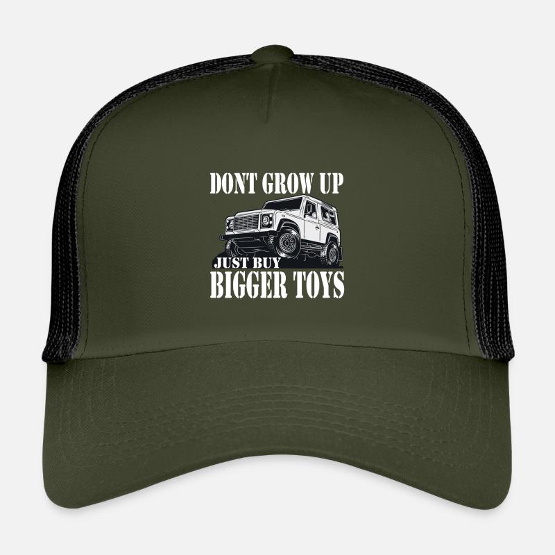 Defender Land-Rover Geschenk Gift - Kinder Trucker-Cap - Olive/Schwarz