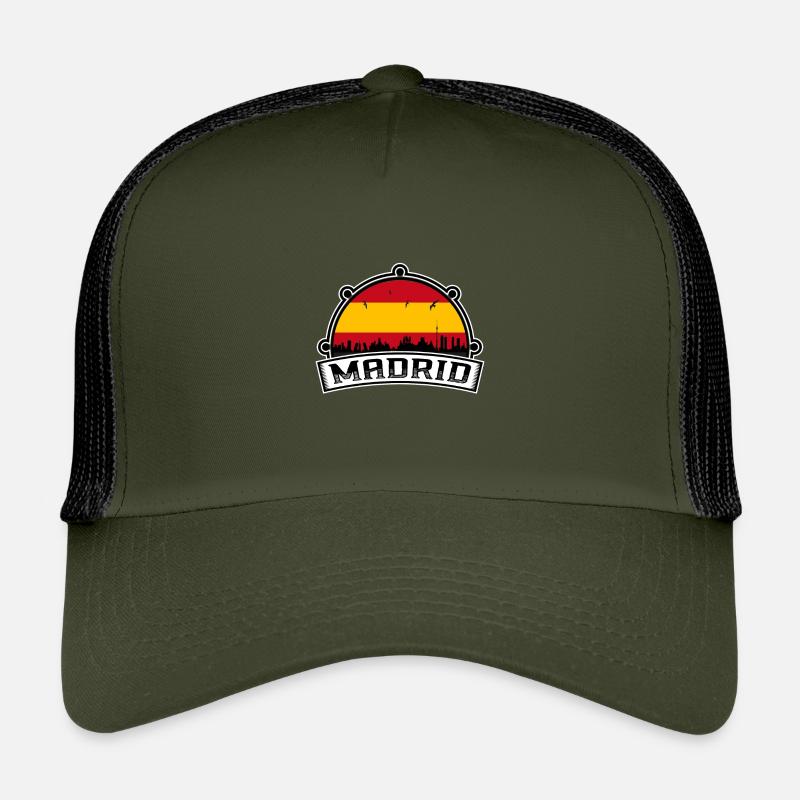 Madrid Espagne Skyline Voyage Souvenir Drapeau Espagnol Casquette trucker enfant