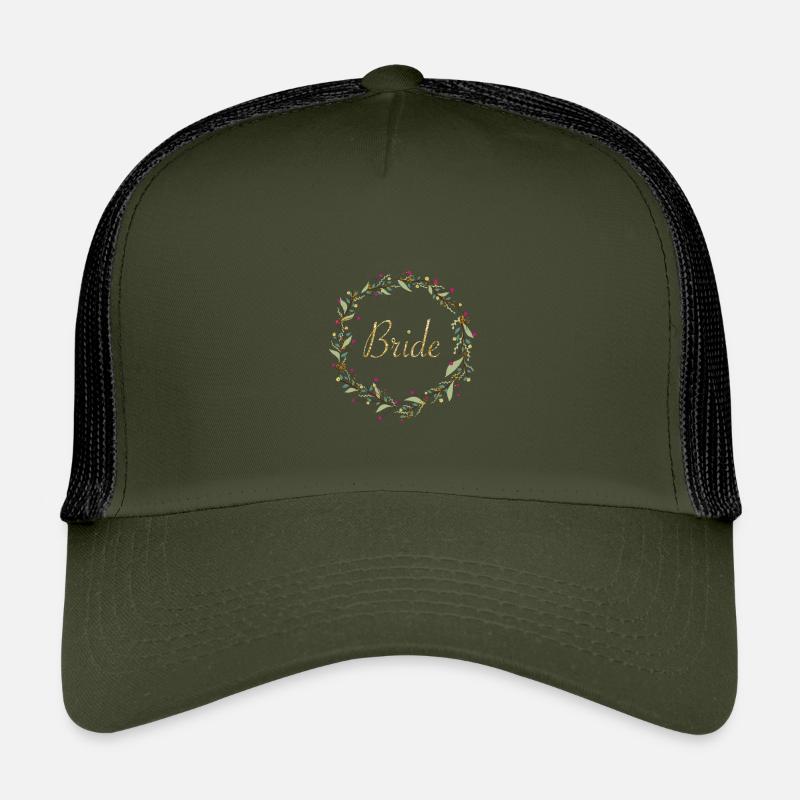 Couronne de mariée dorée pailletée Casquette trucker enfant