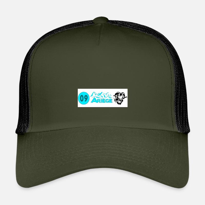 ariège - Casquette trucker enfant - olive/noir