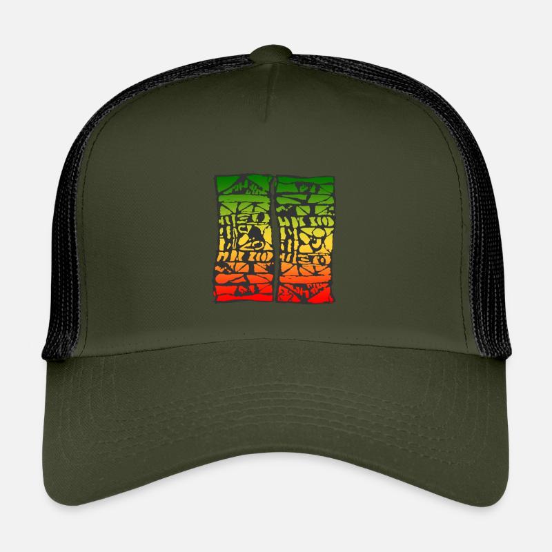 reggae 2907 - Kinder Trucker-Cap - Olive/Schwarz