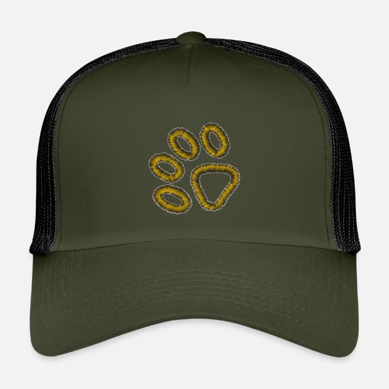 goldene Tiger Pfote - Kinder Trucker-Cap - Olive/Schwarz