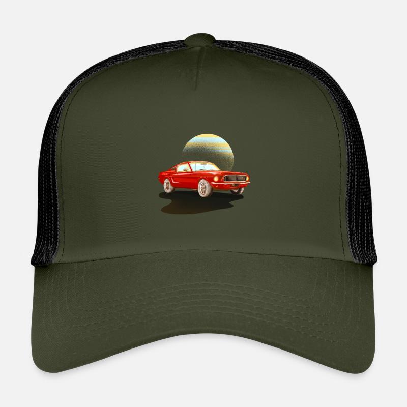 Auto rotes Auto - Kinder Trucker-Cap - Olive/Schwarz
