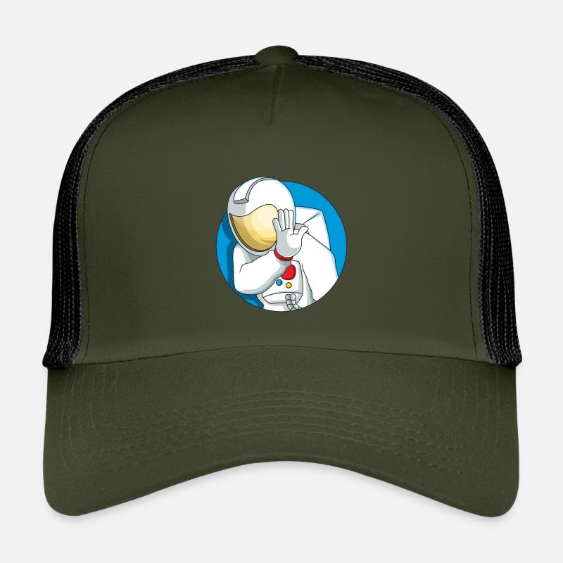 Schüchterner Astronaut - Kinder Trucker-Cap - Olive/Schwarz