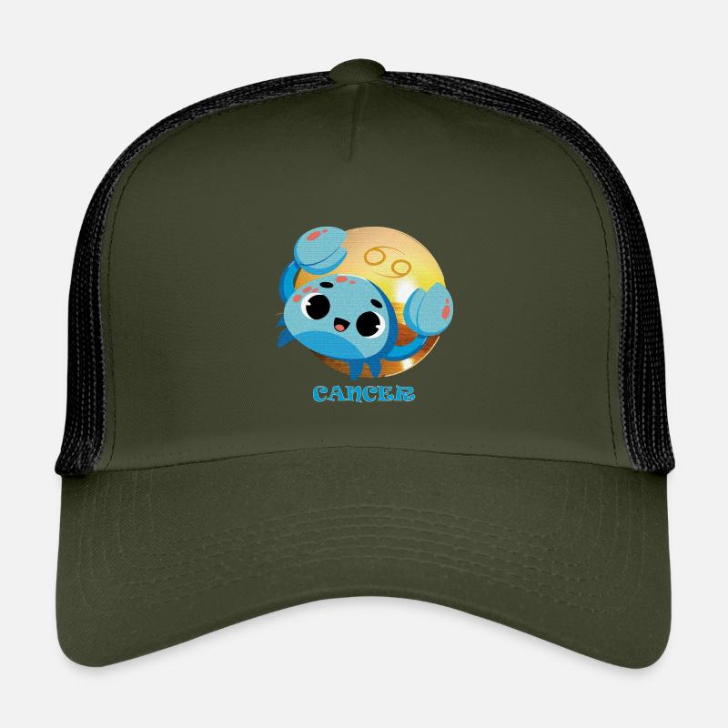 Sternzeichenkrebs - Kinder Trucker-Cap - Olive/Schwarz