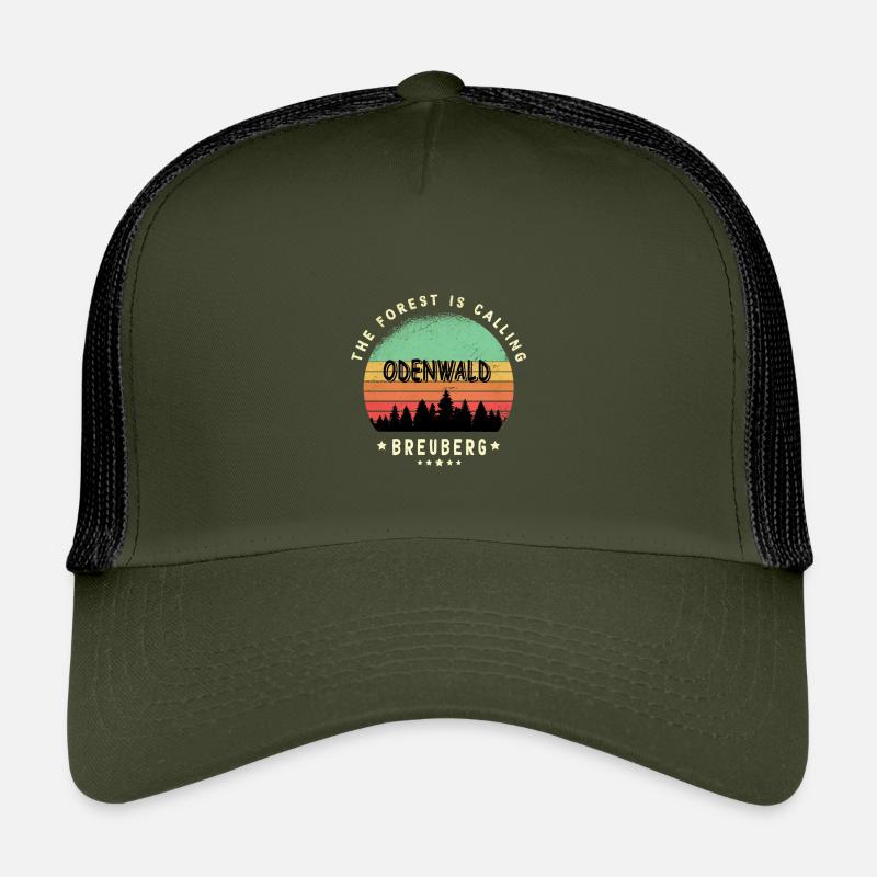 Breuberg Odenwald Design - Kinder Trucker-Cap - Olive/Schwarz