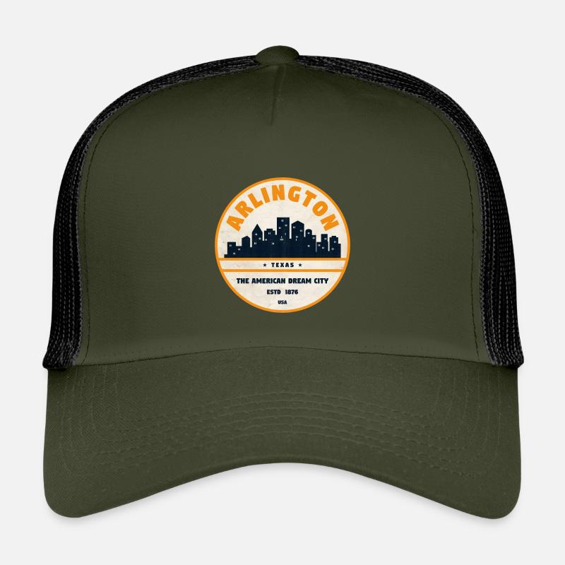 Arlington Skyline Retro Abzeichen Kinder Trucker-Cap