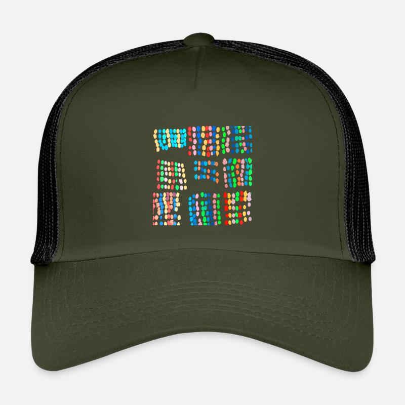 Pon-pon - Kinder Trucker-Cap - Olive/Schwarz