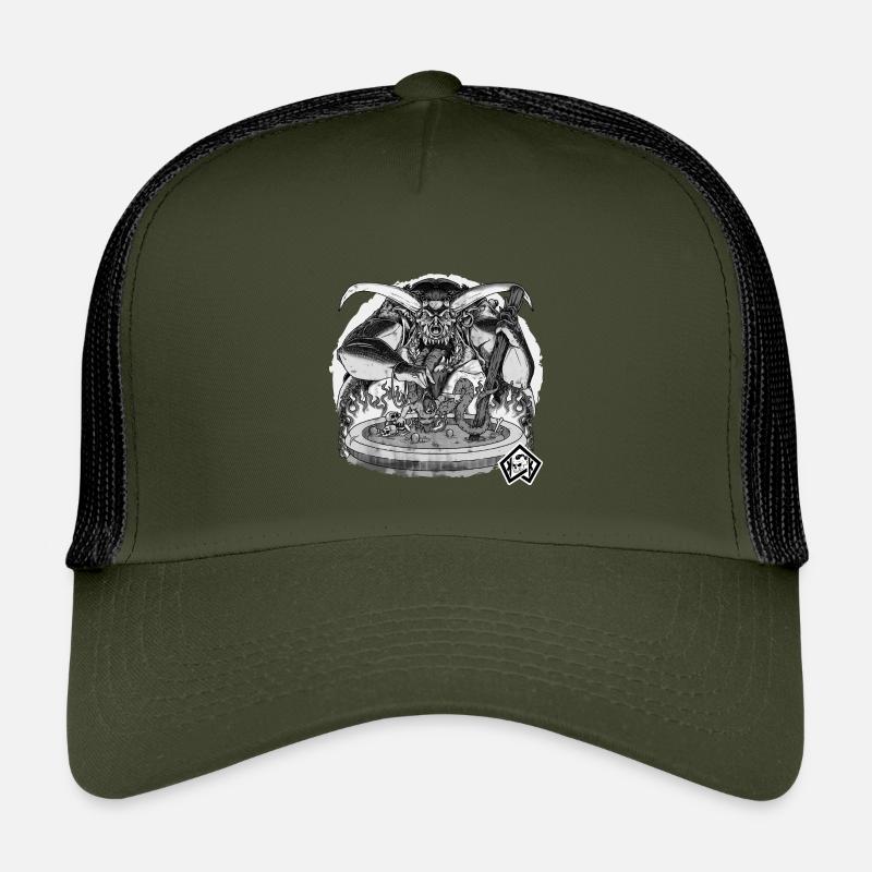 Cook, cook, chef from hell - Kids’ Trucker Cap - olive/black