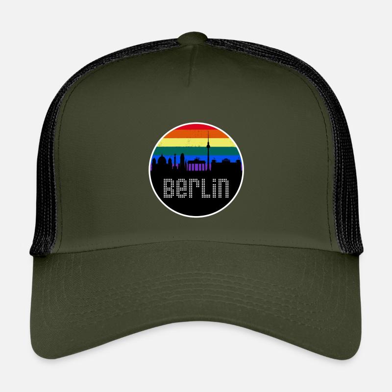 Berlin Skyline Regenbogen Kinder Trucker-Cap