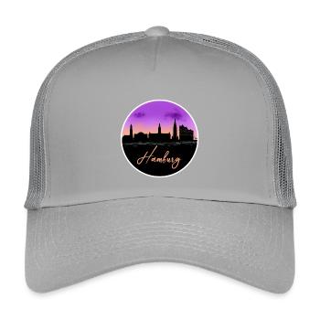 Hamburg Fine Skyline - Kids’ Trucker Cap - light grey - Front
