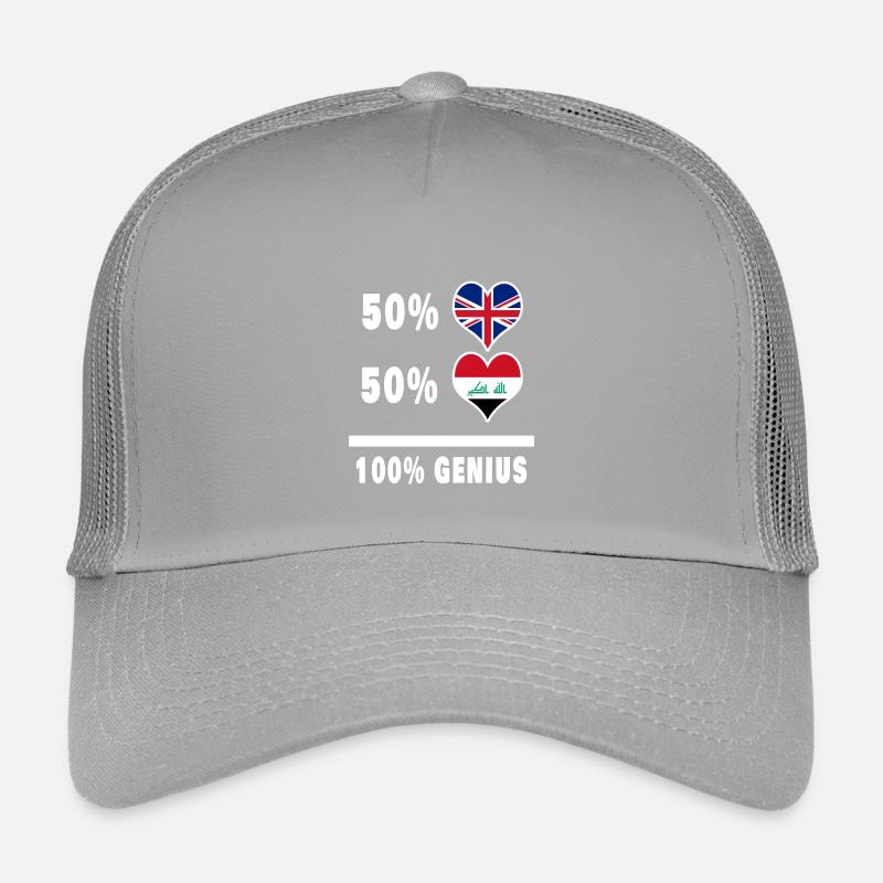 Iraq and Great Britain 100% Genius Flag Kids’ Trucker Cap