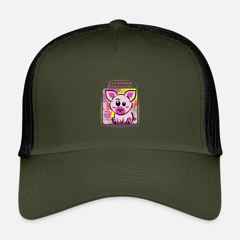 Free-spirited mud pig Kids’ Trucker Cap