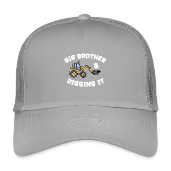 Geschwister Bruderherz Statement Großer Bruder - Kinder Trucker-Cap - Hellgrau - Vorne