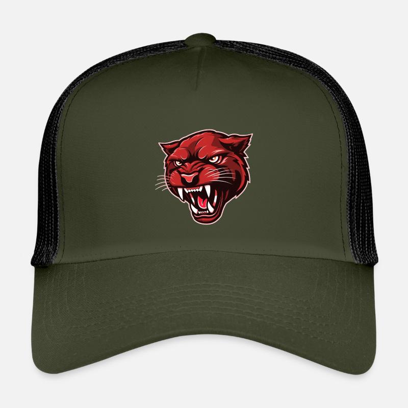 Tête de panthère rouge Casquette trucker enfant