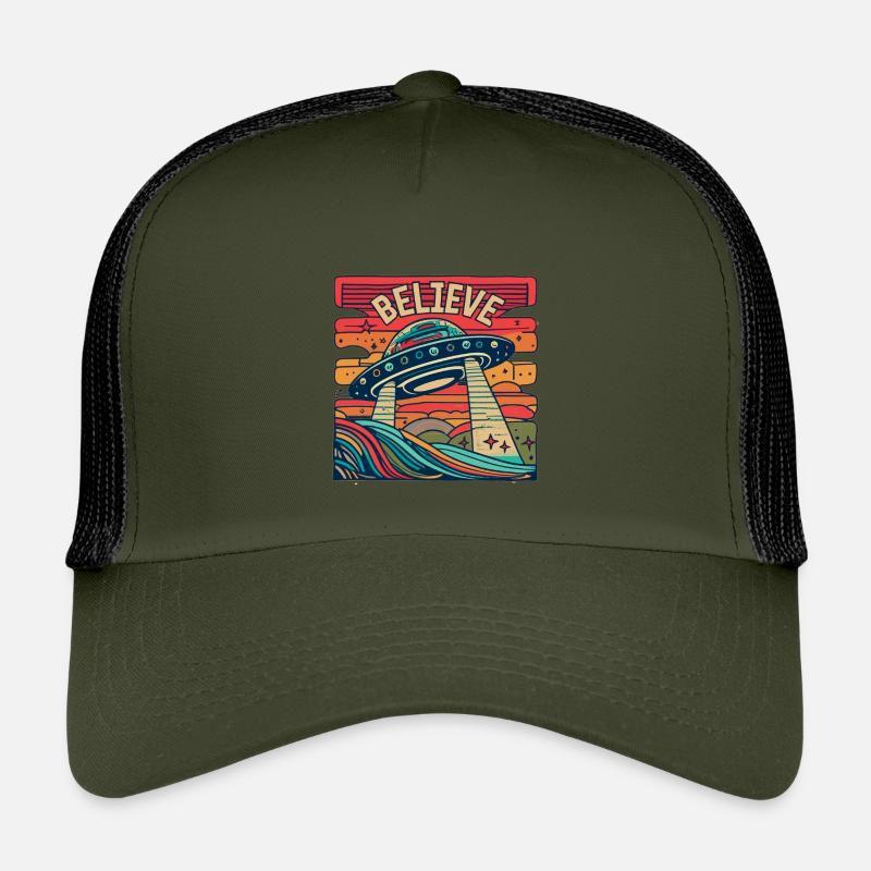 Belive! - Kinder Trucker-Cap - Olive/Schwarz