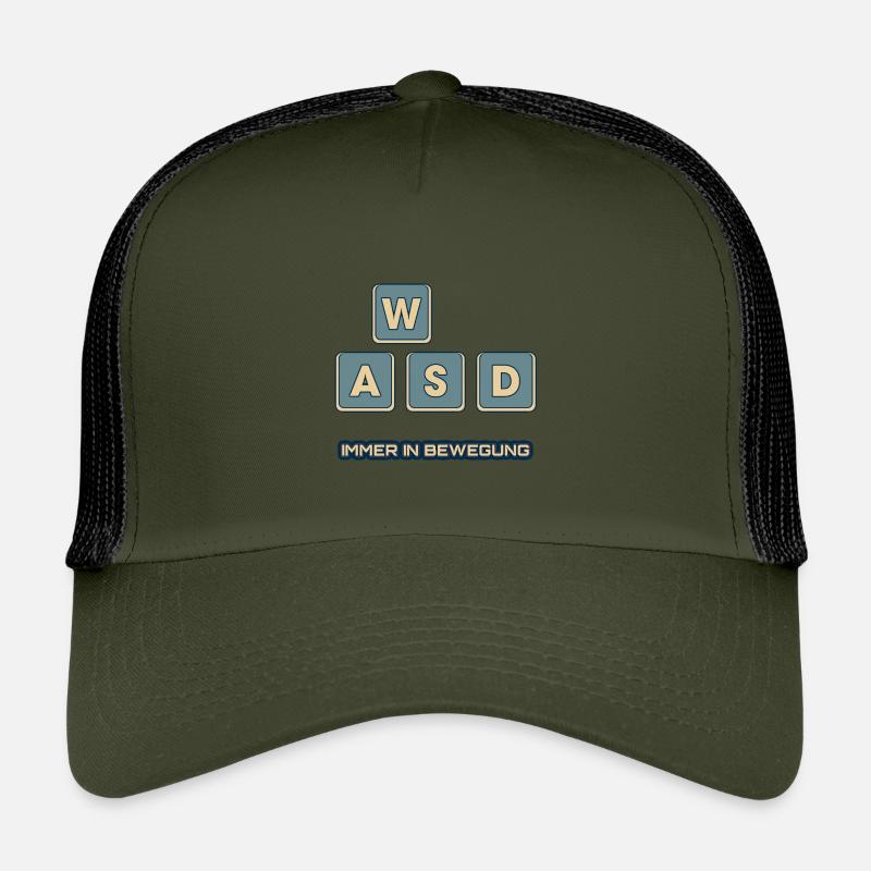 WASD - immer in Bewegung - Kinder Trucker-Cap - Olive/Schwarz